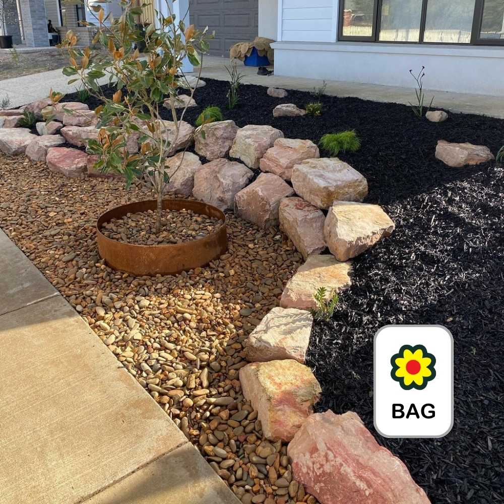 GARDENSURE BLACK WOOD MULCH BAG 50L