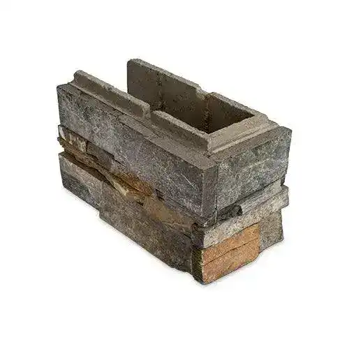 BLOCSMART GRAMPIANS LIMESTONE END BLOCK - LEFT CORNER 363X165X202