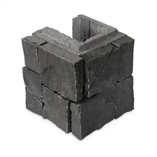 BLOCSMART MELBOURNE BASALT HALF END BLOCK - LEFT CORNER 165X202X202