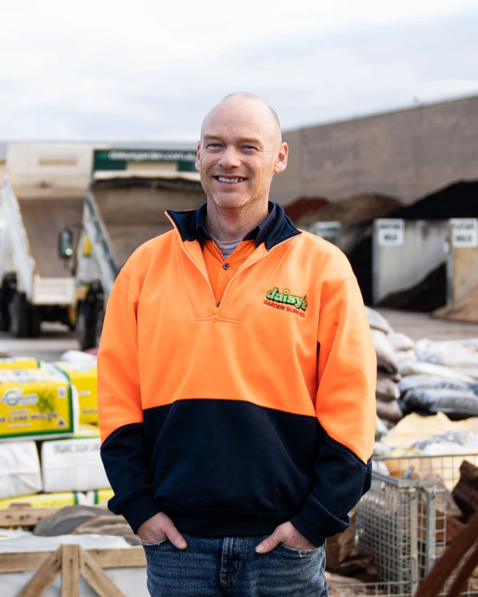 Daisy's employee in yard