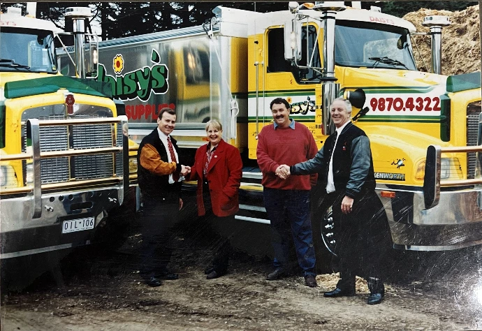 Neil and Margaret in front of original Daisy's truck