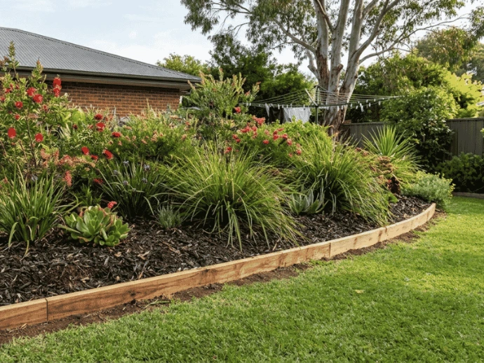Sawn Pine garden edging