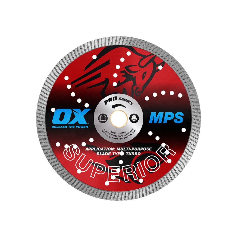 OX PROFESSIONAL MPS 9" TURBO DIAMOND BLADE