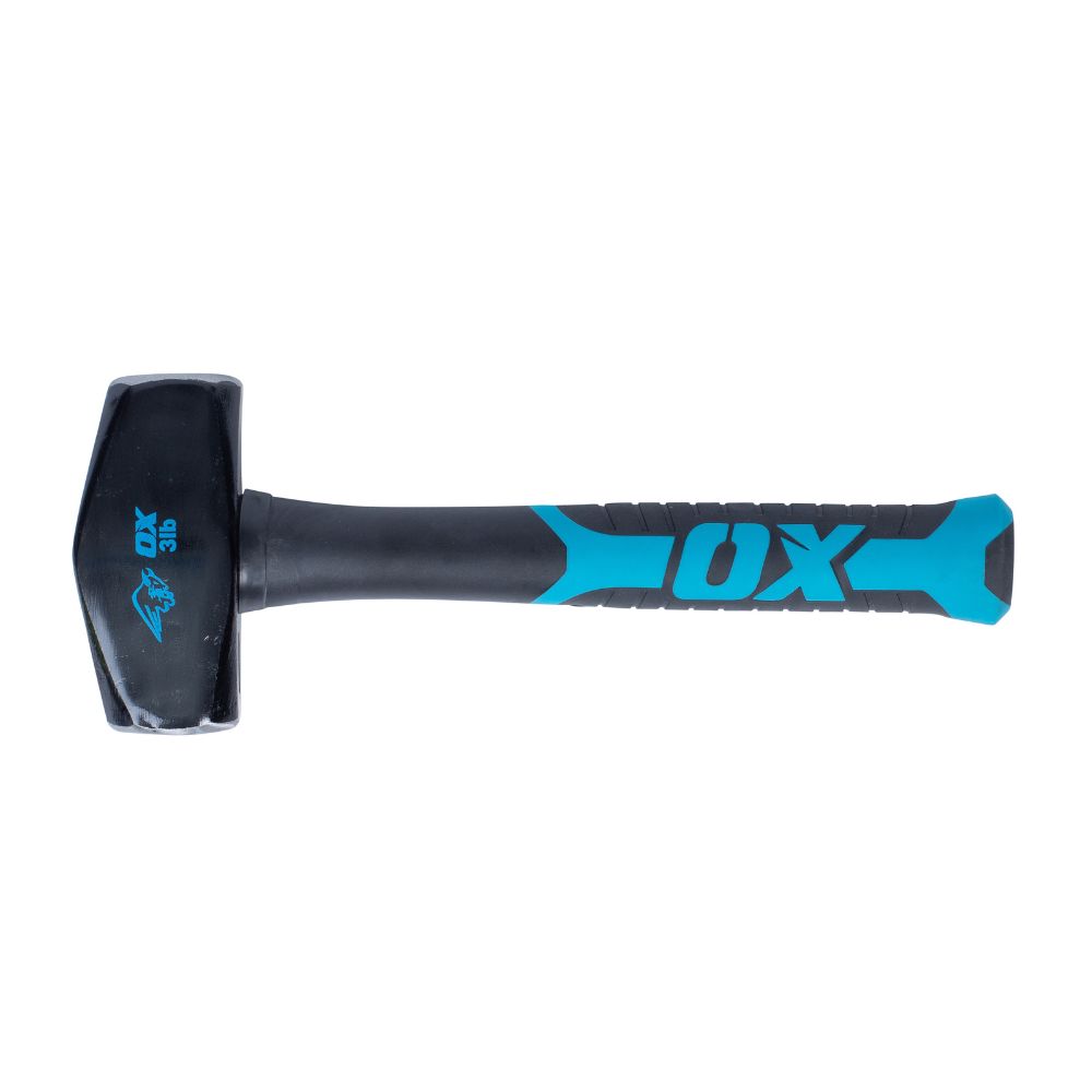 OX TRADE CLUB HAMMER, FIBREGLASS HANDLE - 3LB / 1.3KGS