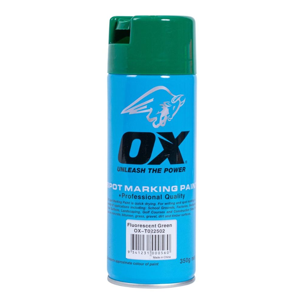 OX TRADE FLURO GREEN SPOT MARKING PAINT