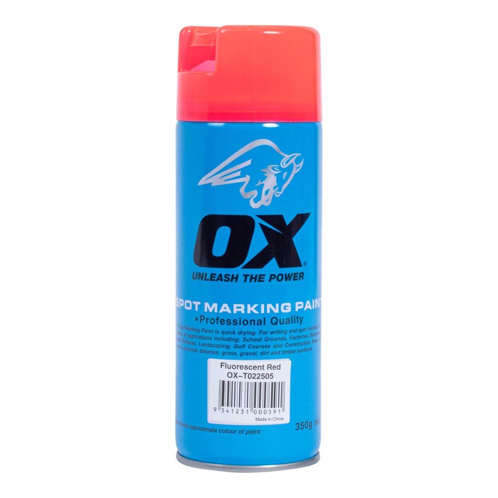 OX TRADE FLURO RED SPOT MARKING PAINT