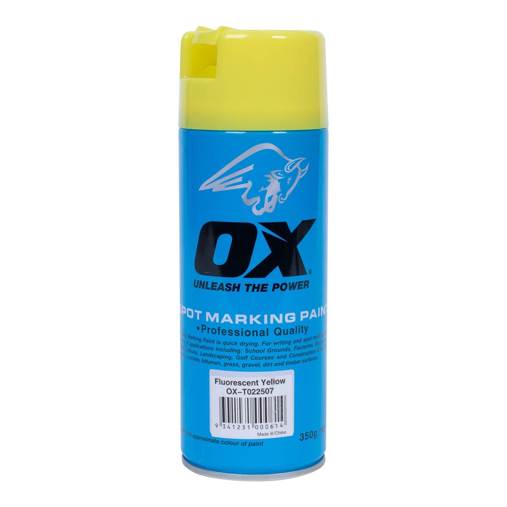 OX TRADE FLURO YELLOW SPOT MARKING PAINT