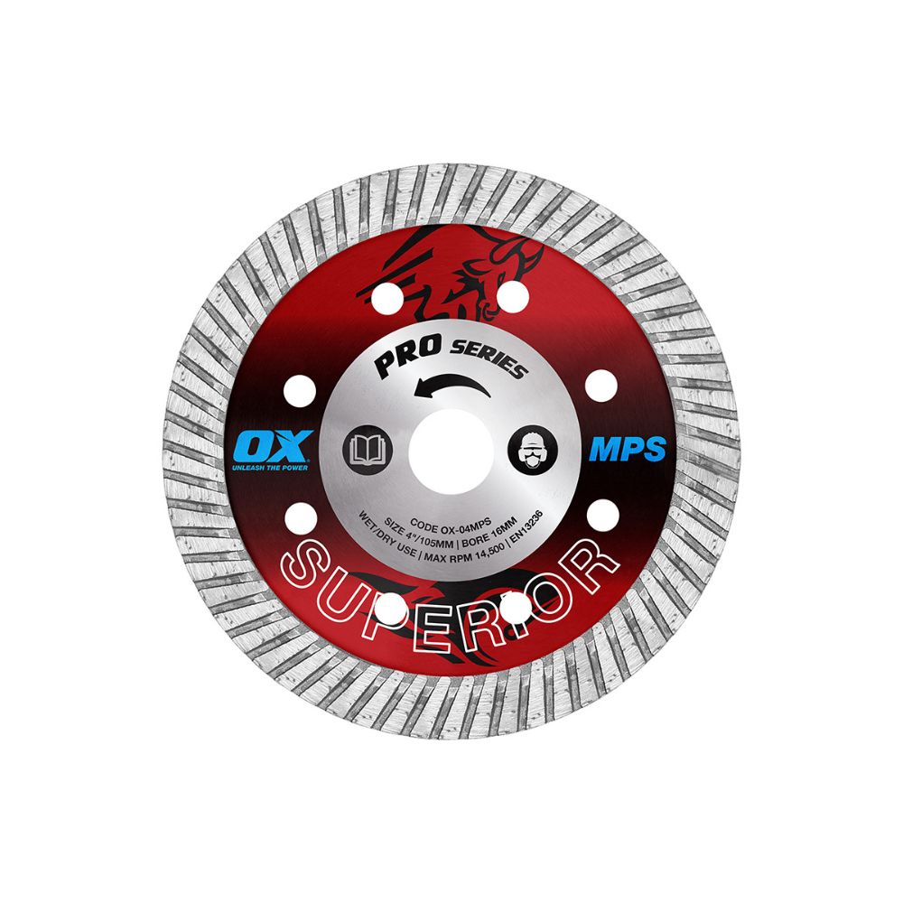 OX PROFESSIONAL MPS 4" TURBO DIAMOND BLADE