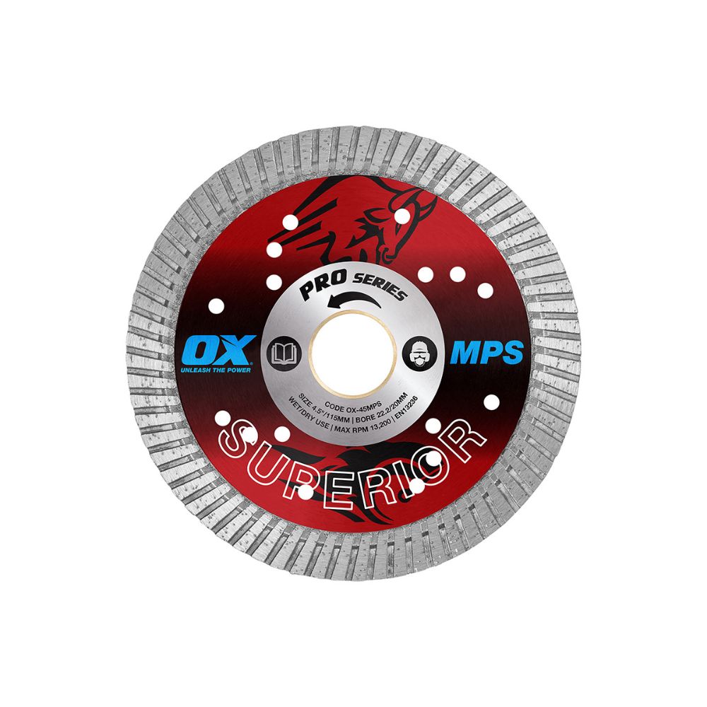 OX PROFESSIONAL MPS 4.5" TURBO DIAMOND BLADE