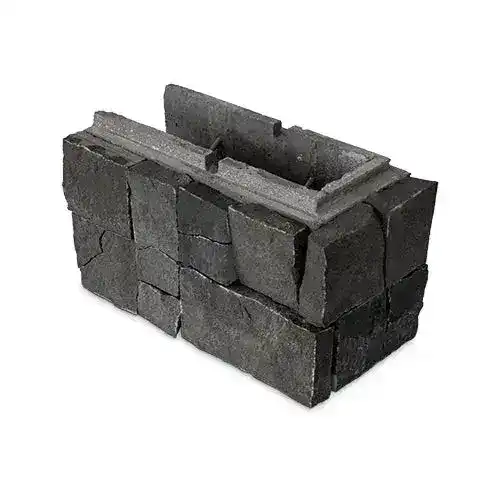 BLOCSMART MELBOURNE BASALT END BLOCK - LEFT CORNER 363X165X202