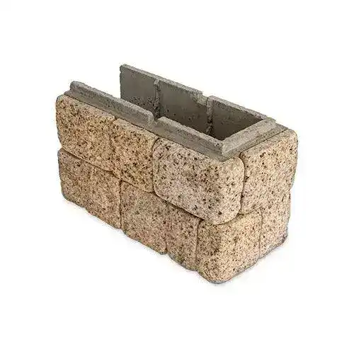 BLOCSMART SORRENTO GRANITE END BLOCK - LEFT CORNER 363X165X202
