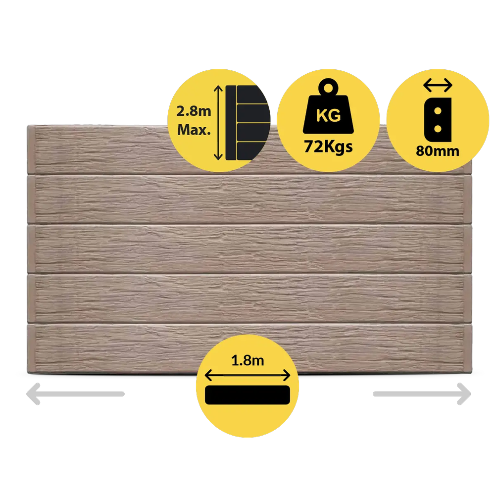 CONCRETE SLEEPER STANDARD WOODGRAIN JASPER 1800X200X80MM