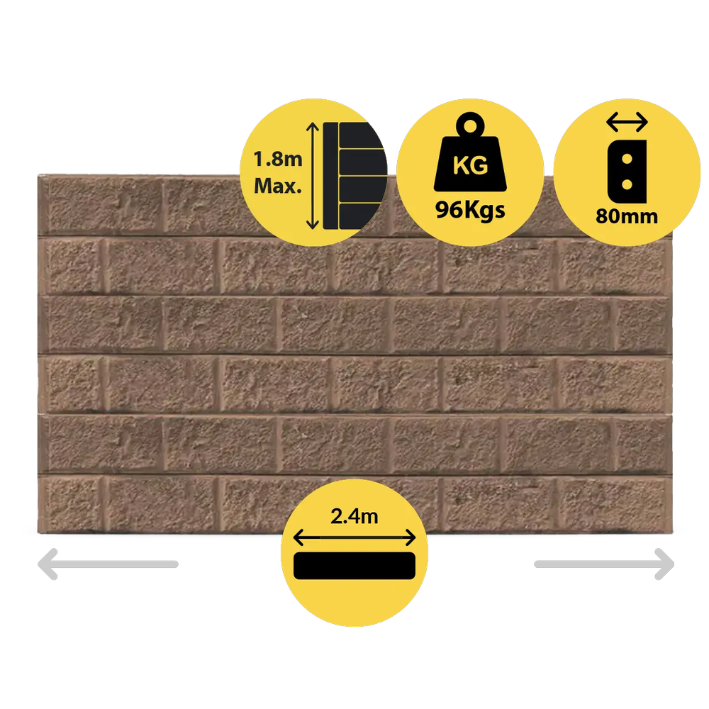 CONCRETE SLEEPER STANDARD BLOCK FACE JASPER 2400X200X80MM