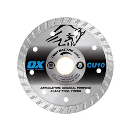 [315351] OX CONTRACTOR TURBO DIAMOND BLADE 115MM - GENERAL PURPOSE