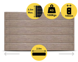 [321346] CONCRETE SLEEPER HEAVY DUTY WOODGRAIN JASPER 2000X200X100MM
