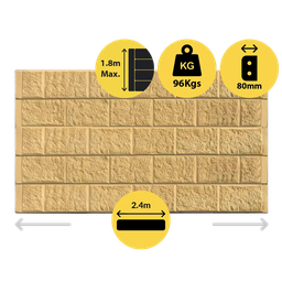 [321383] CONCRETE SLEEPER STANDARD BLOCK FACE SANDSTONE 2400X200X80MM